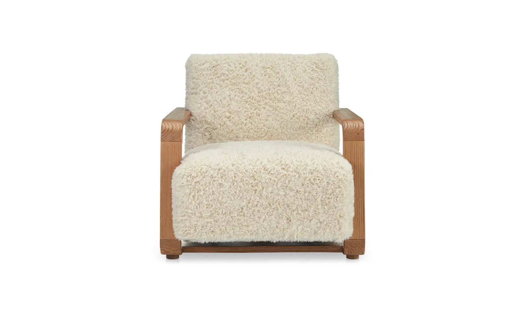 The "Eckersley" Lounge Chair Cream Faux Fur