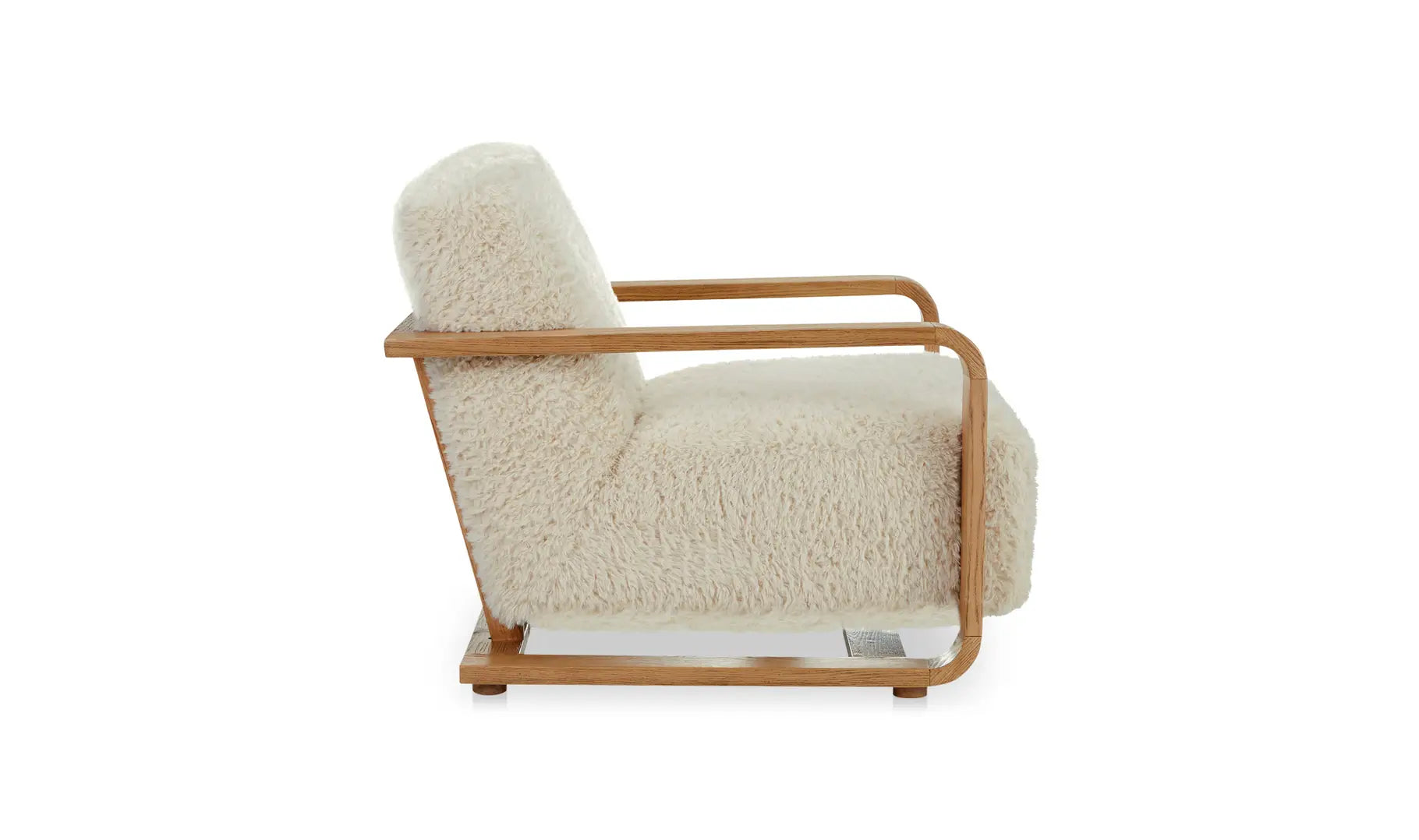 The "Eckersley" Lounge Chair Cream Faux Fur