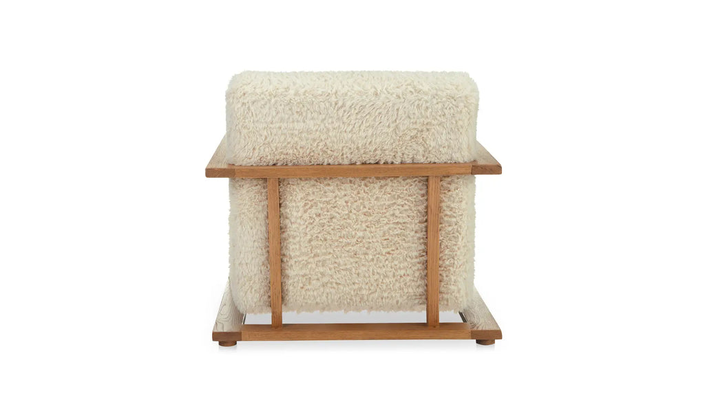 The "Eckersley" Lounge Chair Cream Faux Fur