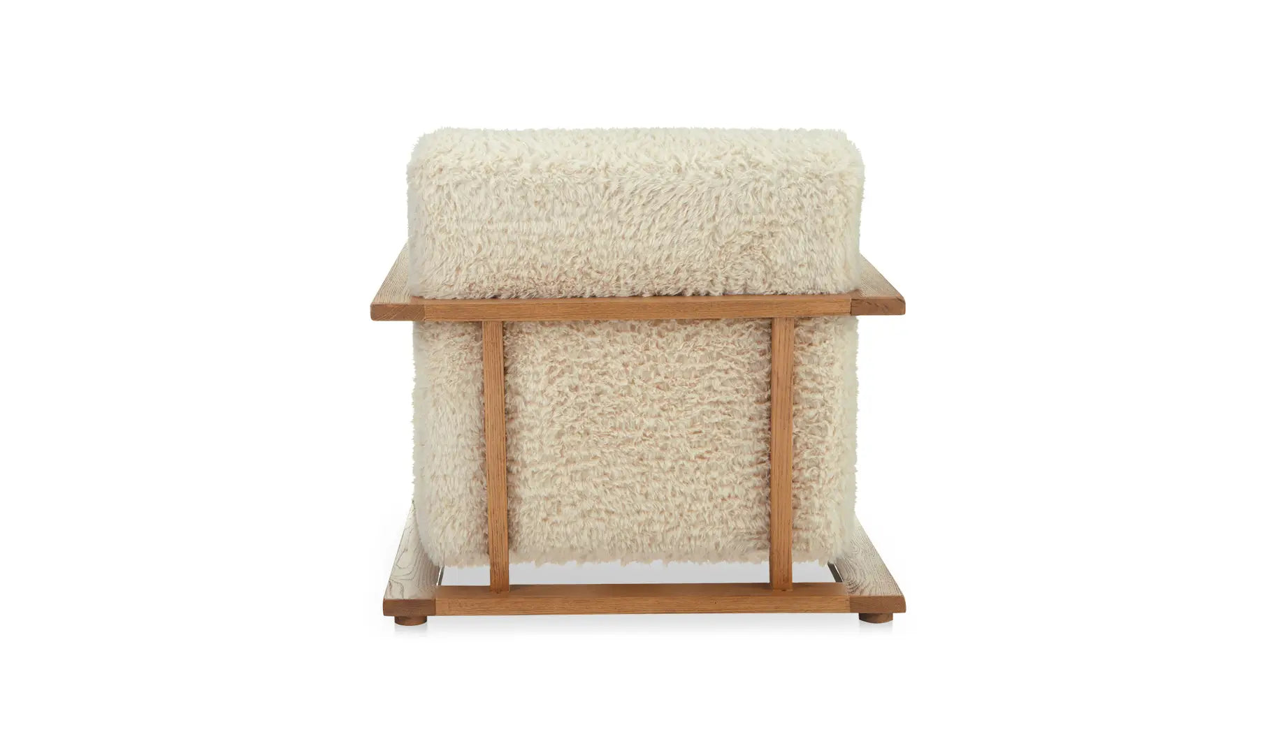 The "Eckersley" Lounge Chair Cream Faux Fur