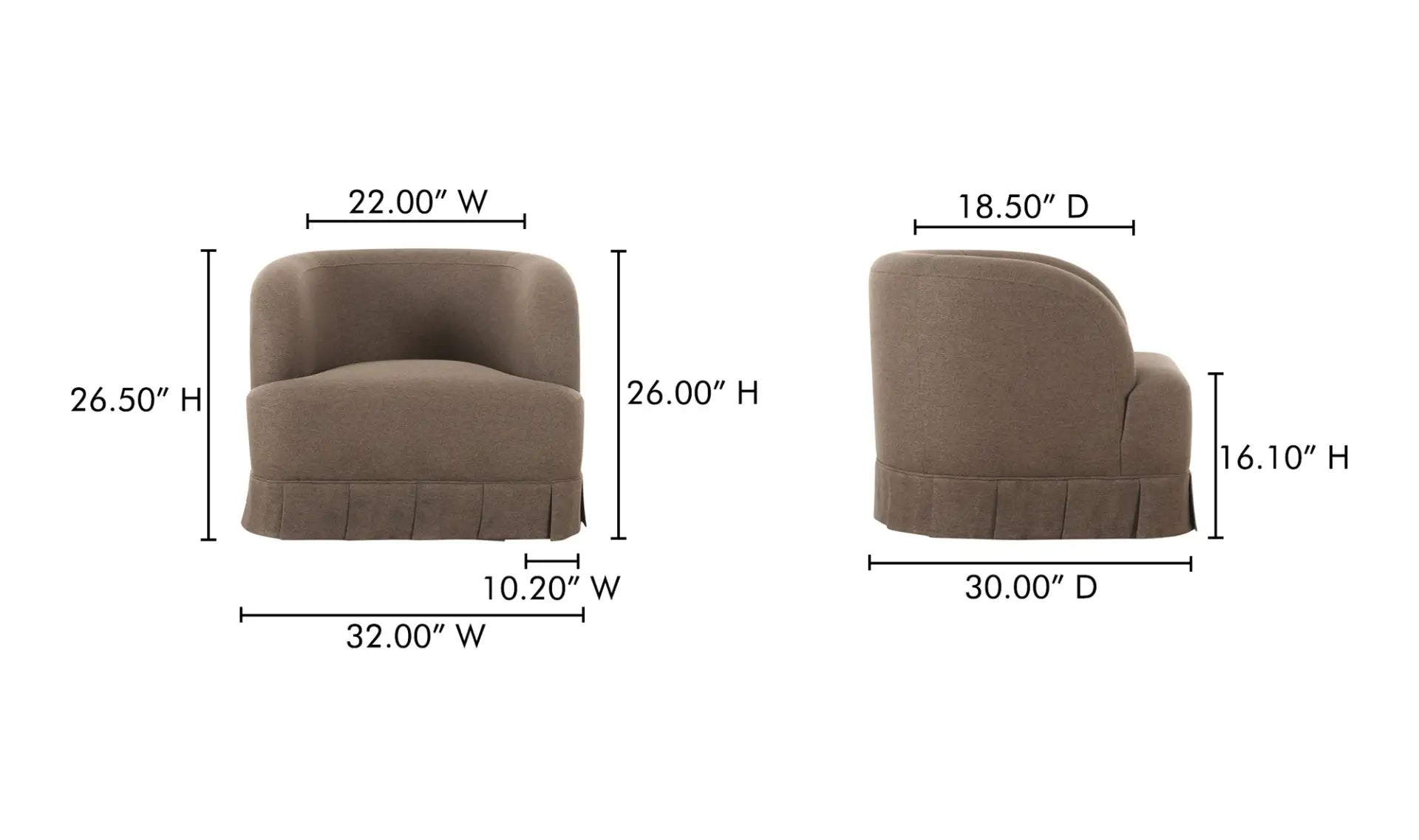 The "Marin" Accent Swivel Chair