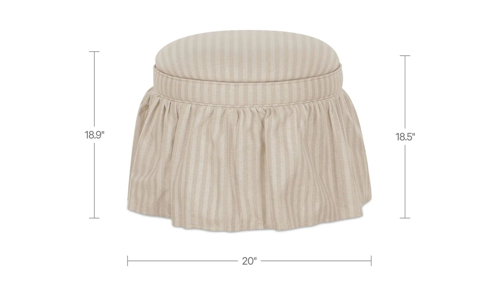 The "Epitome" Striped Storage Ottoman