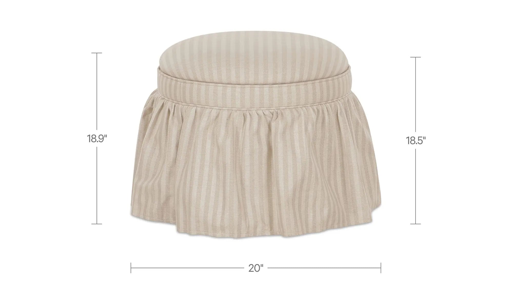 The "Epitome" Striped Storage Ottoman
