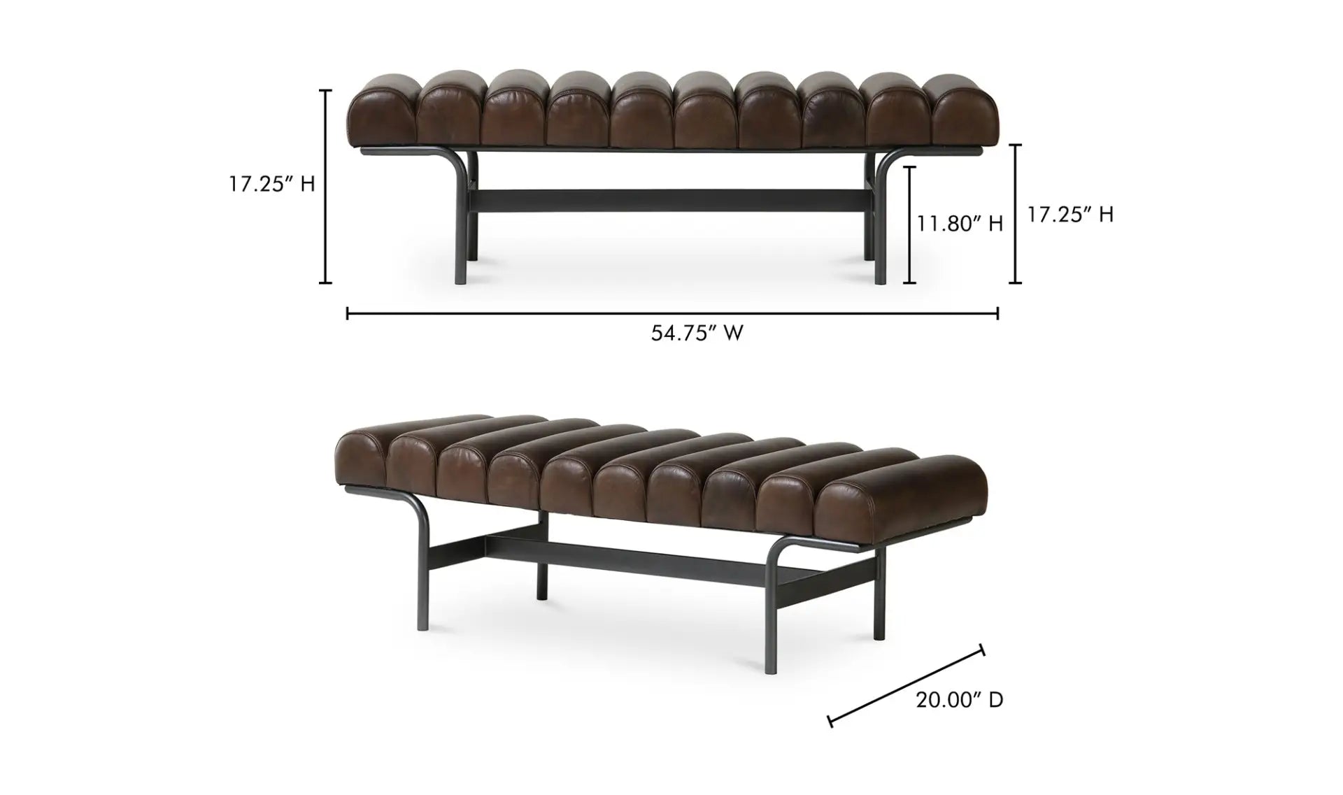 The "Arrison" Channeled Accent Bench